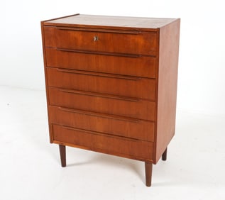 MID-CENTURY DANISH TEAK CHEST OF DRAWERS C. 1960S