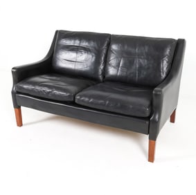 ATTR. BORGE MOGENSEN LEATHER SOFA