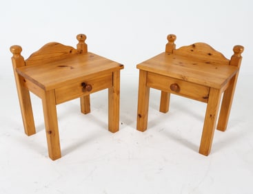 PAIR OF SCANDINAVIAN PINE NIGHTSTANDS C. 1960S