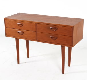KAI KRISTIANSEN DANISH TEAK LOW CHEST C. 1960'S