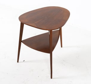 DANISH TEAK GUITAR PICK SIDE TABLE