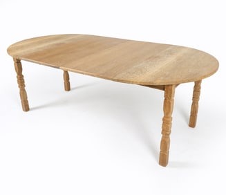KJAERNULF STYLE DANISH OAK EXTENDING DINING TABLE
