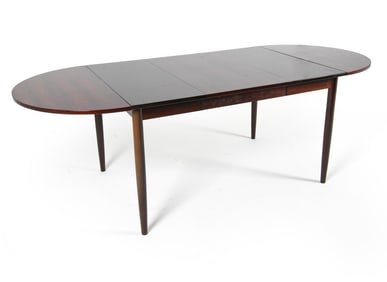 MID-CENTURY ROSEWOOD EXPANDING DINING TABLE