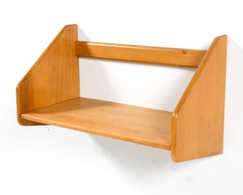 DANISH BEECH WALL SHELF C. 1960S