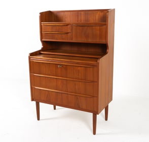 MID-CENTURY DANISH TEAK SECRETARY DESK C. 1960S