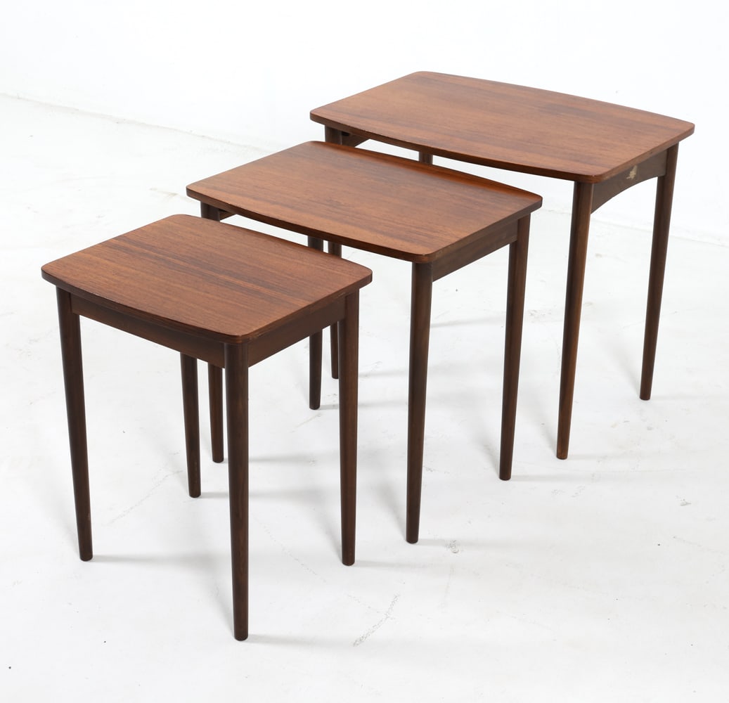 DANISH TEAK NESTING TABLE GROUP C. 1960S (1 of 13)