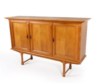 KJAERNULF STYLE DANISH OAK HIGHBOARD C. 1970S