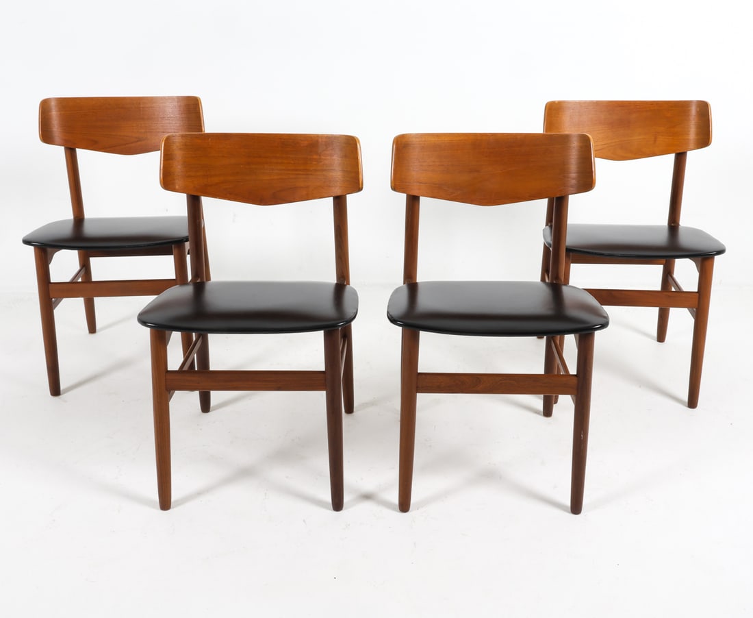 (4) SCANDINAVIAN TEAK & LEATHER DINING CHAIRS (1 of 14)