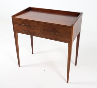 FRITZ HANSEN STYLE DANISH MAHOGANY DESK C. 1940S