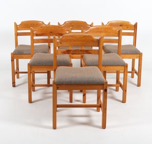 (6) SWEDISH PINE DINING CHAIRS C. 1970S