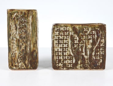 PAIR OF JORGEN MOGENSEN CERAMIC VASES C. 1970S