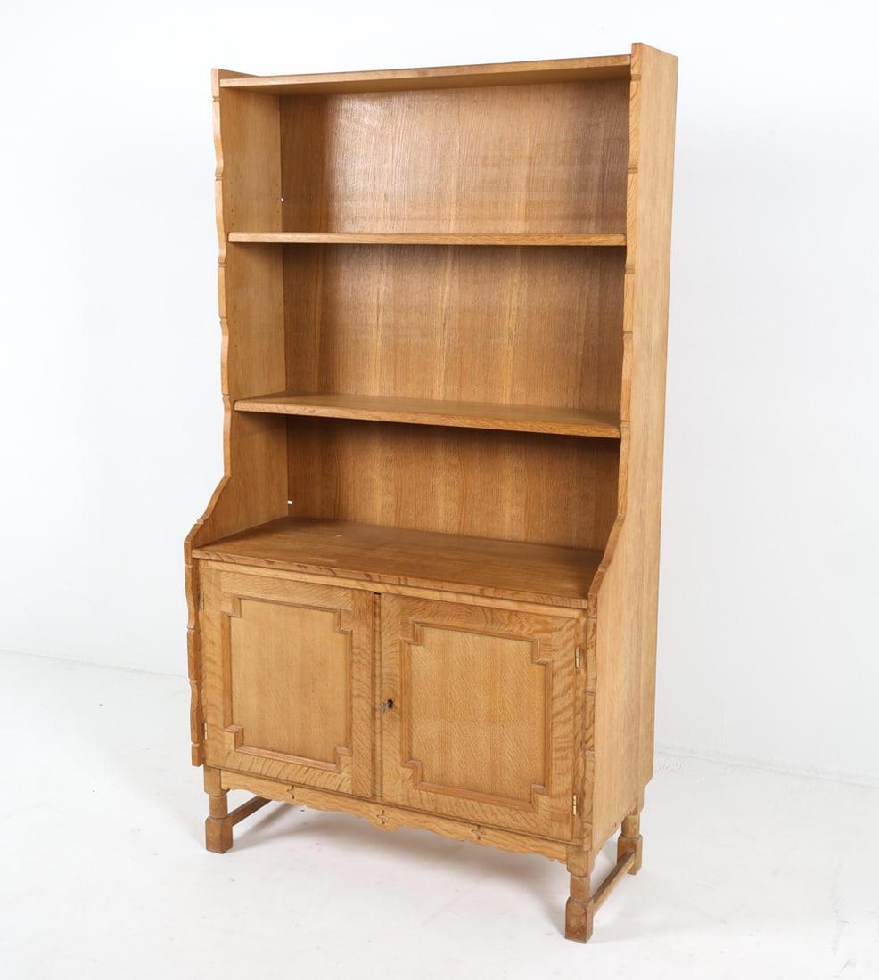 KJAERNULF STYLE DANISH OAK BOOKCASE CABINET 1970S (1 of 20)