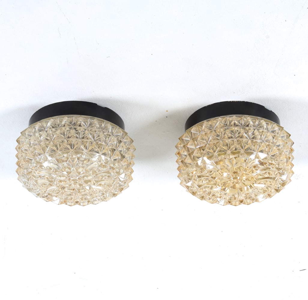 PAIR OF SWEDISH GLASS CEILING LIGHTS C. 1960S (1 of 14)