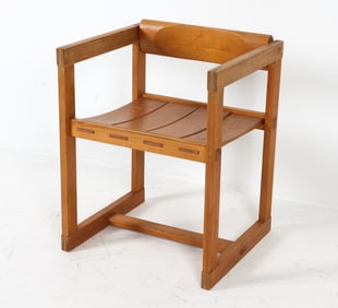 EDVIN HELSETH NORWEGIAN PINE ARM CHAIR C. 1960S