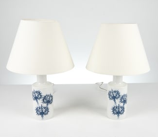 FOG & MORUP ROYAL COPENHAGEN CERAMIC LAMPS 1960S