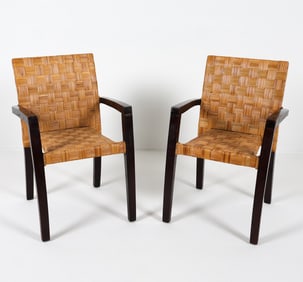 PAIR OF DANISH RATTAN SIDE CHAIRS C. 1970S