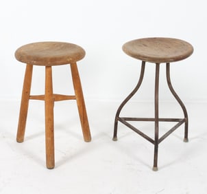 (2) SCANDINAVIAN STOOLS C. 1960S
