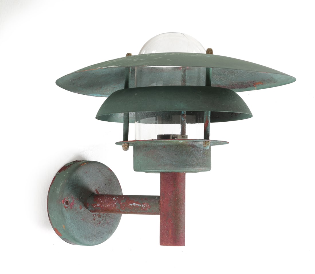 NORDLUX DANISH COPPER OUTDOOR SCONCE C. 1970S (1 of 17)