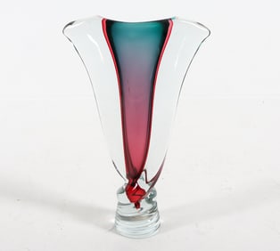 SCANDINAVIAN ABSTRACT ART GLASS SCULPTURE