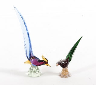 MURANO ART GLASS BIRD SCULPTURES