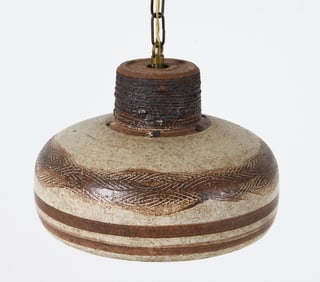 DANISH CERAMIC PENDANT LIGHT C. 1970S