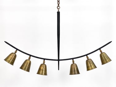 DOWNTOWN ARCO BRASS SHADE CHANDELIER