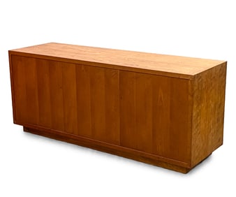 LARGE PHILIP JOHNSON OAK KITCHEN ISLAND