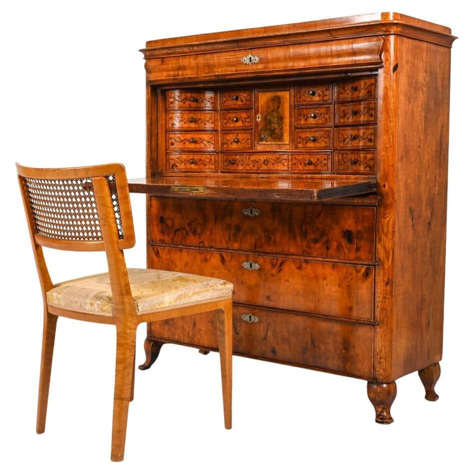 BASTAD SWEDISH BURLWOOD SECRETARY DESK & CHAIR (1 of 19)