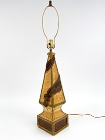 VINTAGE OBELISK CERAMIC TABLE LAMP