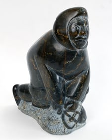 CANADIAN ESKIMO INUIT STONE CARVED FIGURE