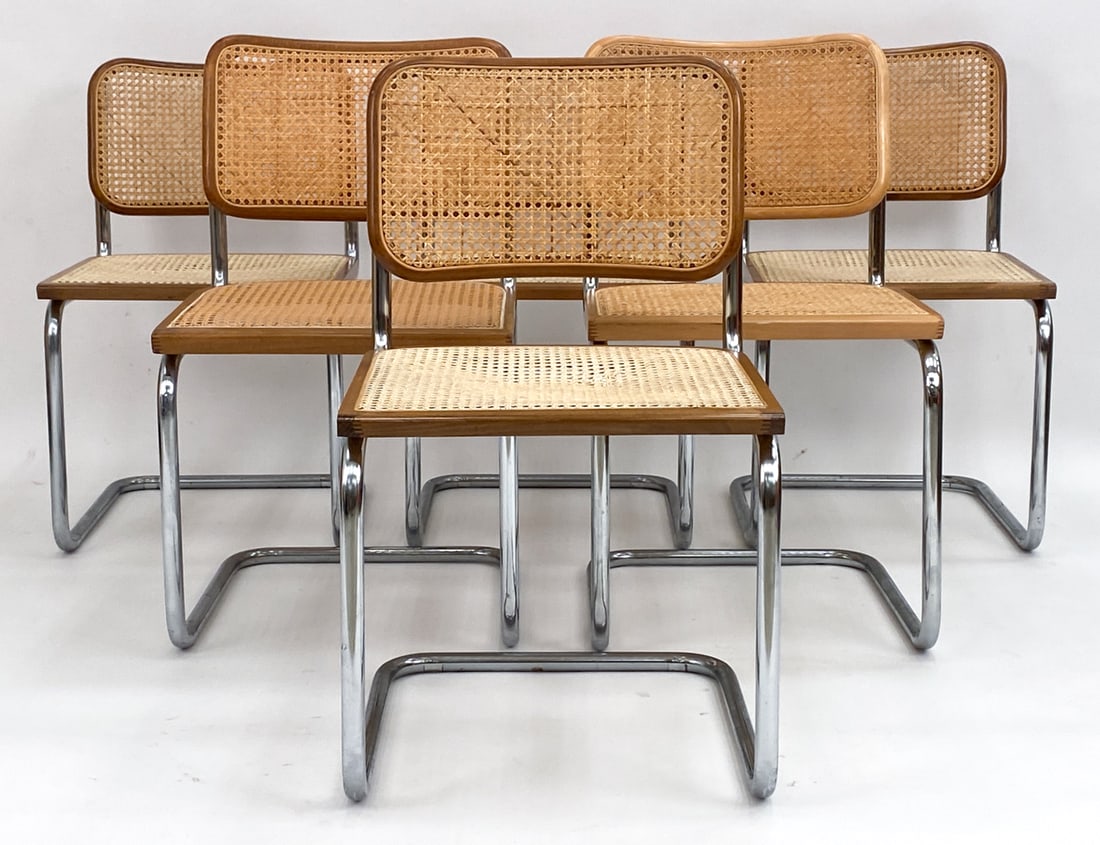 (6) MARCEL BREUER STYLE CANE SIDE CHAIRS (1 of 19)