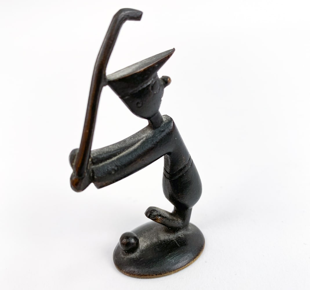 HAGENAUER WEIN AUSTRIAN BRONZE GOLFER FIGURINE (1 of 5)