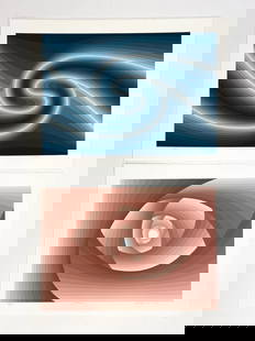 (2) ROY AHLGREN (AMERICAN, 1927-2011) SILKSCREENS: "Vortex", 1980, 97/150, pencil signed. "Starry, Starry, Night", 1982, 146/150, pencil signed. Dimensions: L 30" x W 22" Condition: Light handling marks.