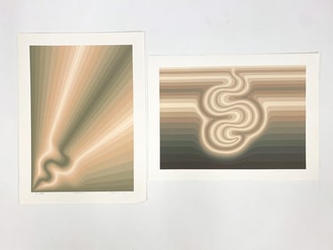 (2) ROY AHLGREN (AMERICAN, 1927-2011) SILKSCREENS