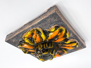 GERMAN CERAMIC LAMP, C. 1970S