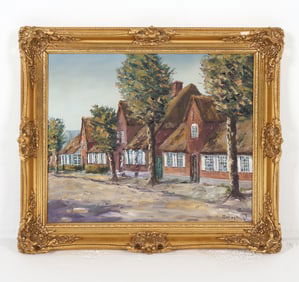 ORBECH JACOBSEN (B. 1929) HOUSE PAINTING 20TH C.
