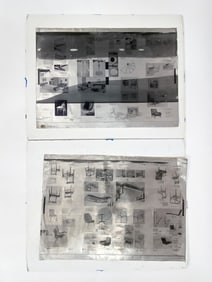 (2) FURNITURE FORUM PRINTING PLATES 1950S