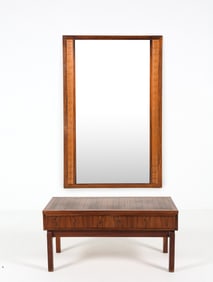 DANISH ROSEWOOD LOW CHEST W/ MIRROR C. 1960S