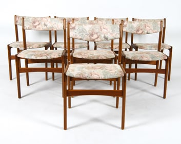 (8) ERIK BUCH STYLE DANISH TEAK DINING CHAIRS 1960