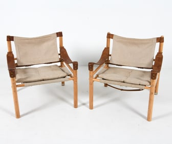 PAIR OF ARNE NORELL SIROCCO SAFARI CHAIRS