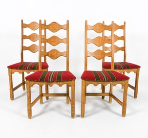 (4) HENNING KJAERNULF STYLE DANISH DINING CHAIRS