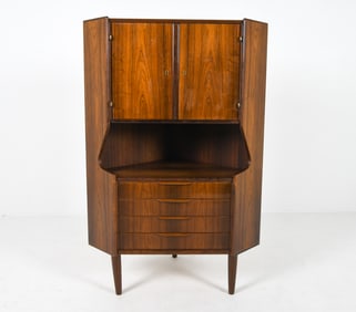 OMANN JUN ROSEWOOD CORNER CABINET C. 1960S