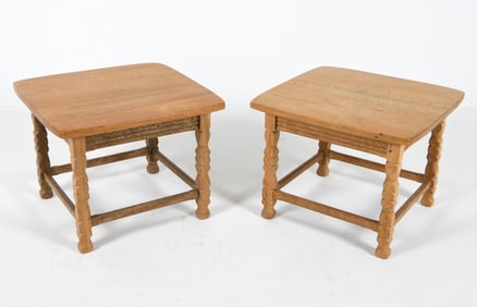 PAIR OF DANISH OAK SIDE TABLES C. 1970S