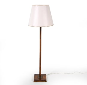 DANISH ROSEWOOD & BRASS FLOOR LAMP C. 1960S