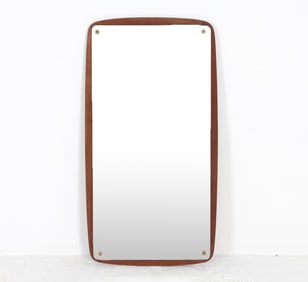 MID-CENTURY DANISH TEAK WALL MIRROR C. 1960S