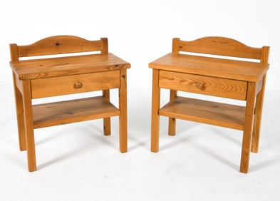 PAIR OF SWEDISH PINE NIGHTSTANDS C. 1970S