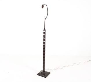 DANISH BEECH & METAL FLOOR LAMP