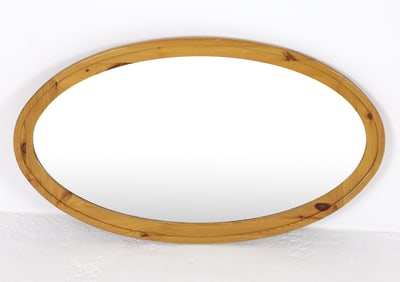 SWEDISH PINE OVAL WALL MIRROR
