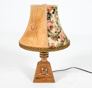 SCANDINAVIAN COPPER VIKING SHIP TABLE LAMP