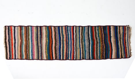 VINTAGE HARSIN-KILIM PERSIAN WOOL RUNNER RUG